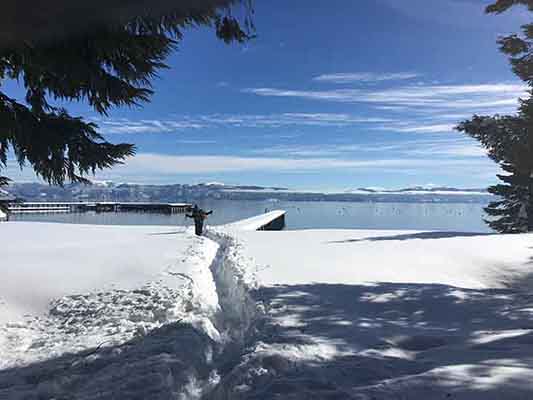 Walk to the pier on the lake